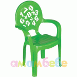 Детски стол с цифри зелен
